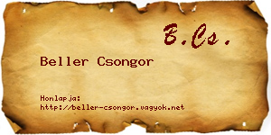 Beller Csongor névjegykártya